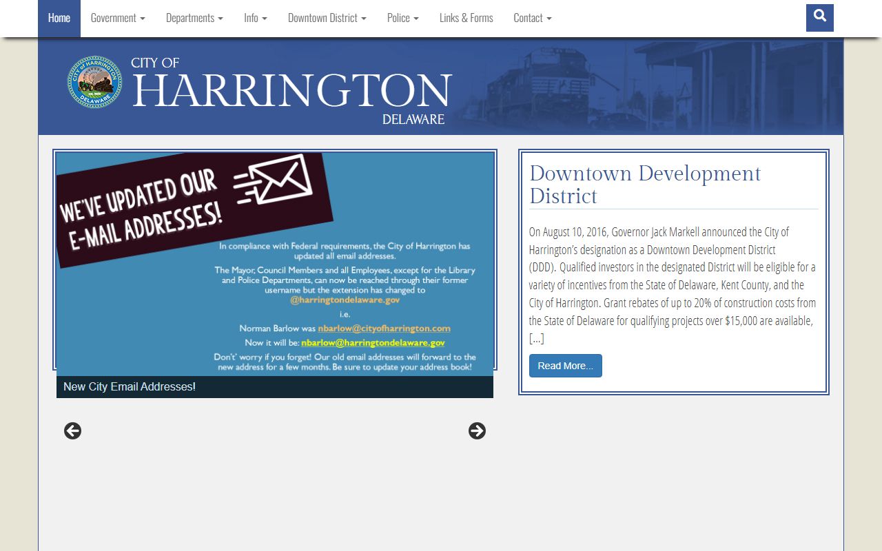 Harrington Delaware Phone Directory city homepage