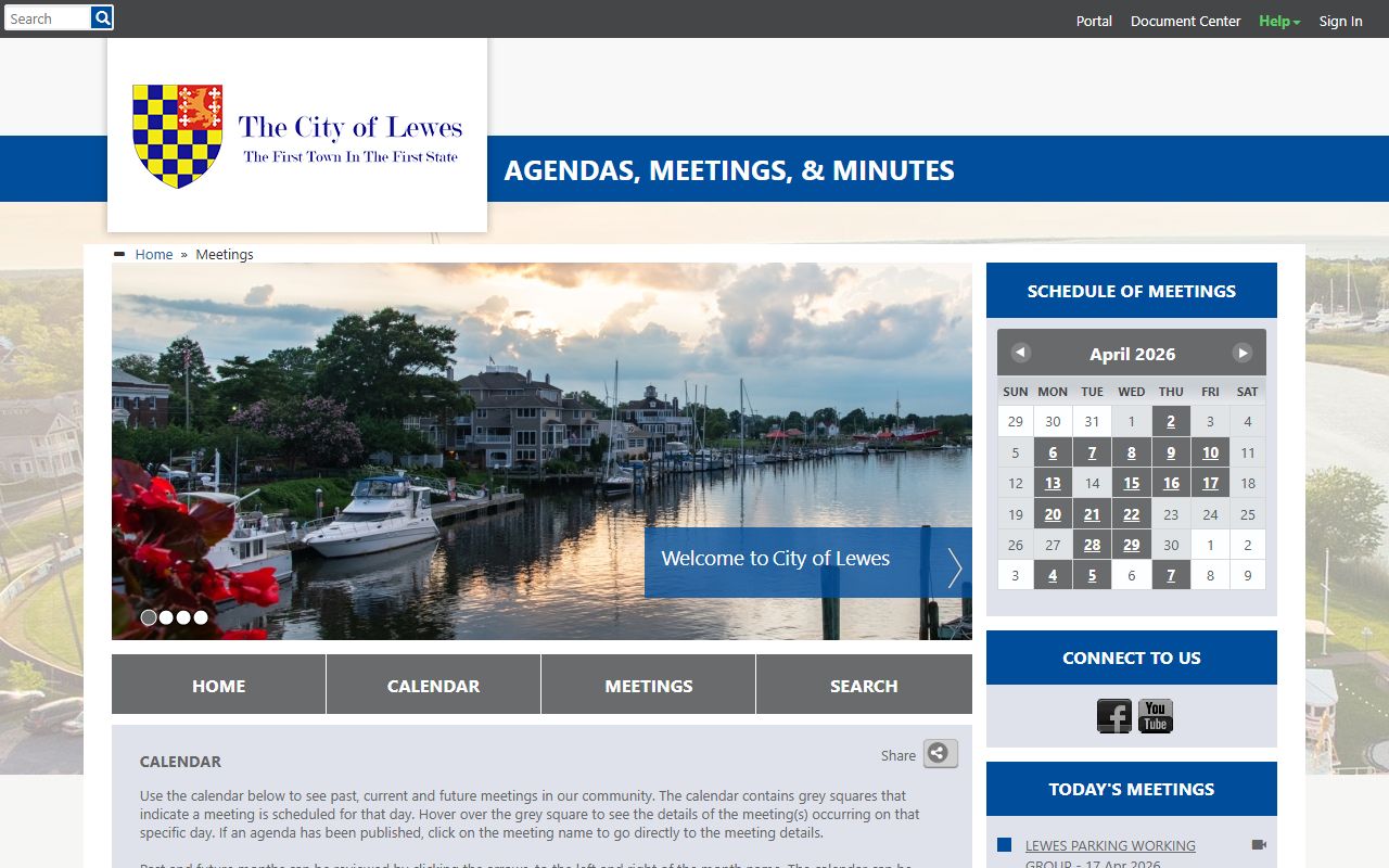Lewes Phone Directory meeting calendar portal