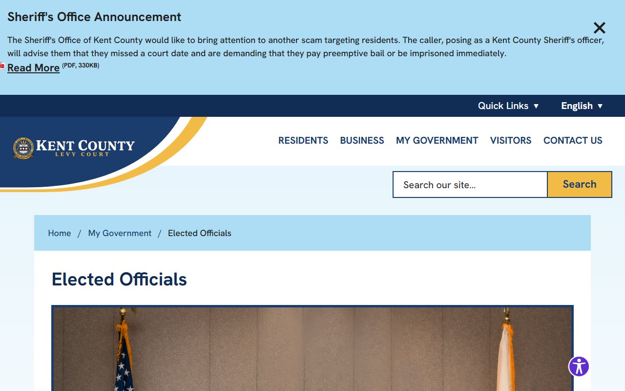 Kent County elected officials Phone Directory page
