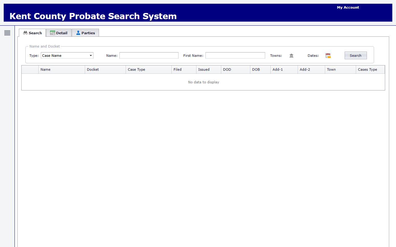Kent County probate search Phone Directory system