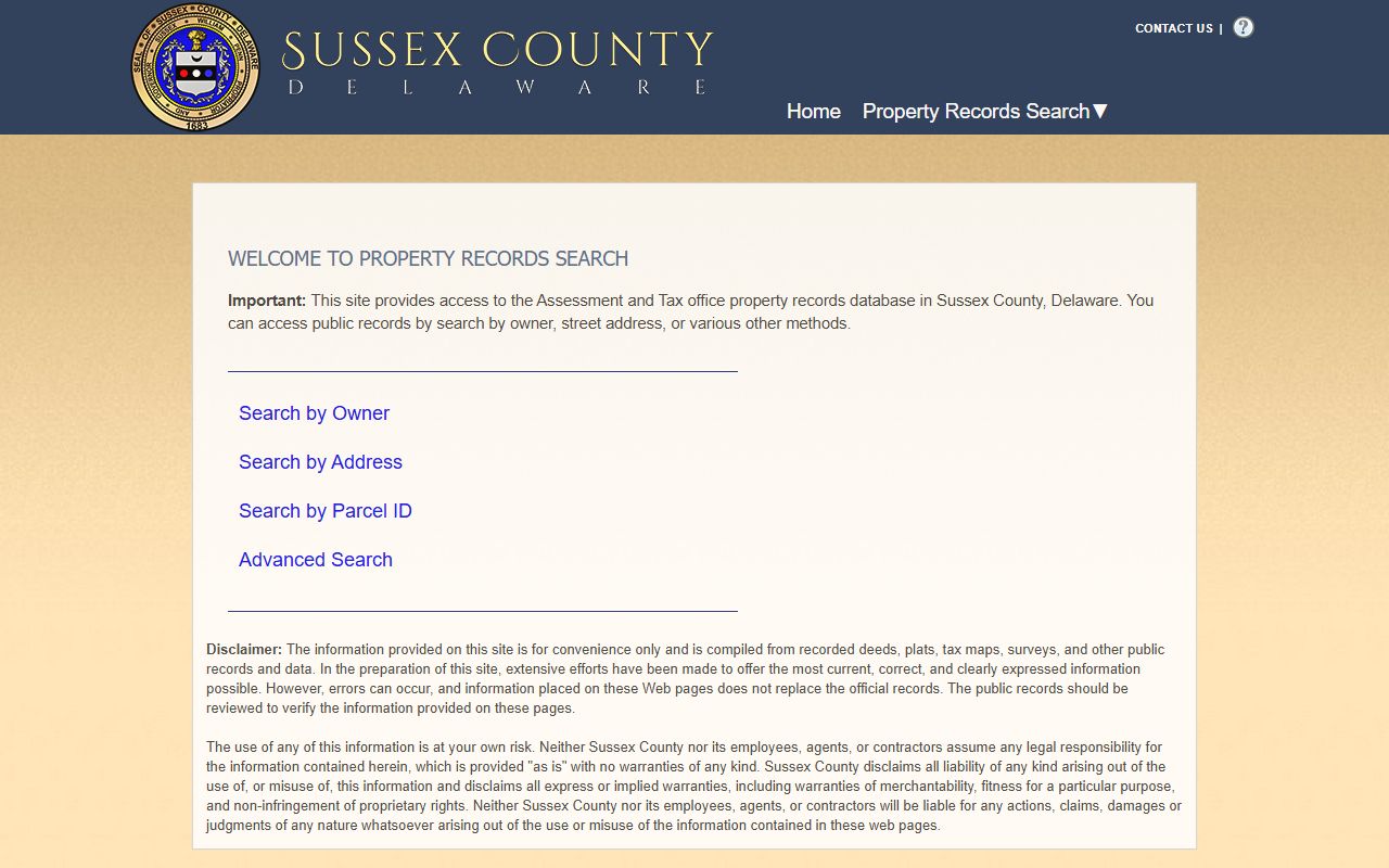 Sussex County Property Records Search Phone Directory portal